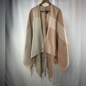 SOIA & KYO‎ Striped Cape Wrap in Pale Pink One Size